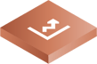 Icon of a line chart graowing