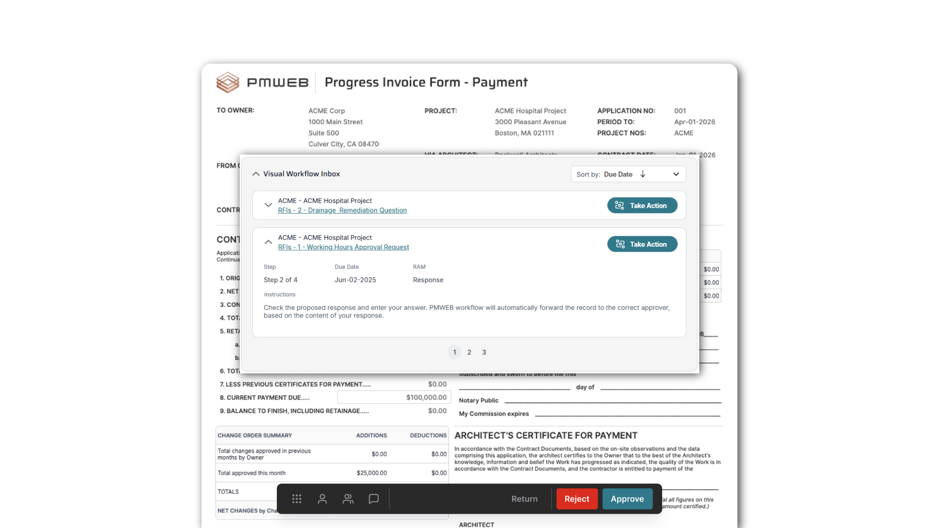 PMWEB 2026 Universal Take Action Button