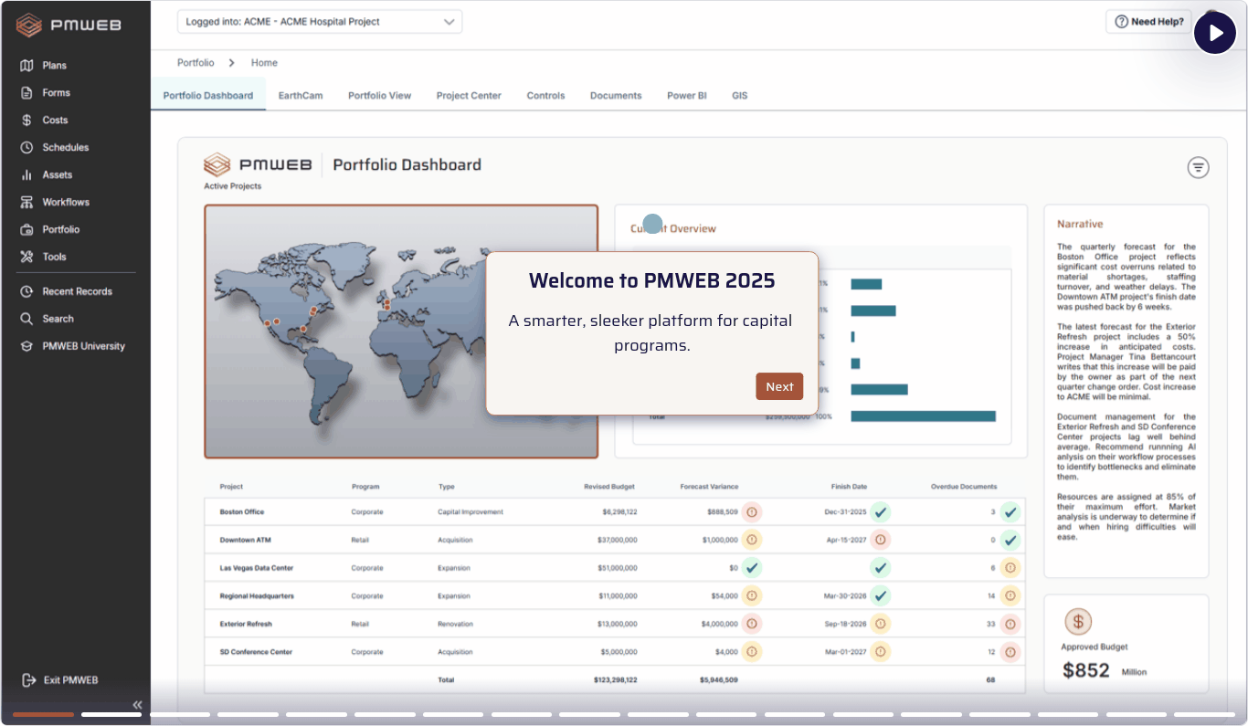 Animated PMWEB product demonstration