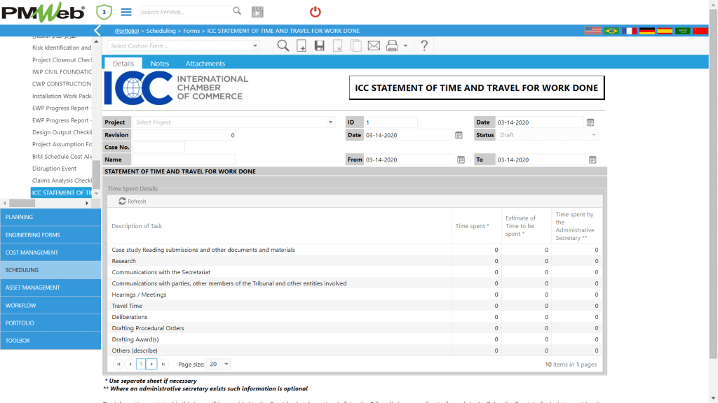 Using Project Management Information System to Support the Management of the ICC Arbitration Process