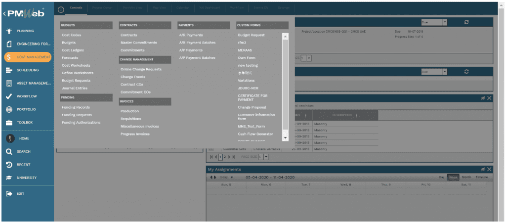 PMWeb 7 Cost Managment 