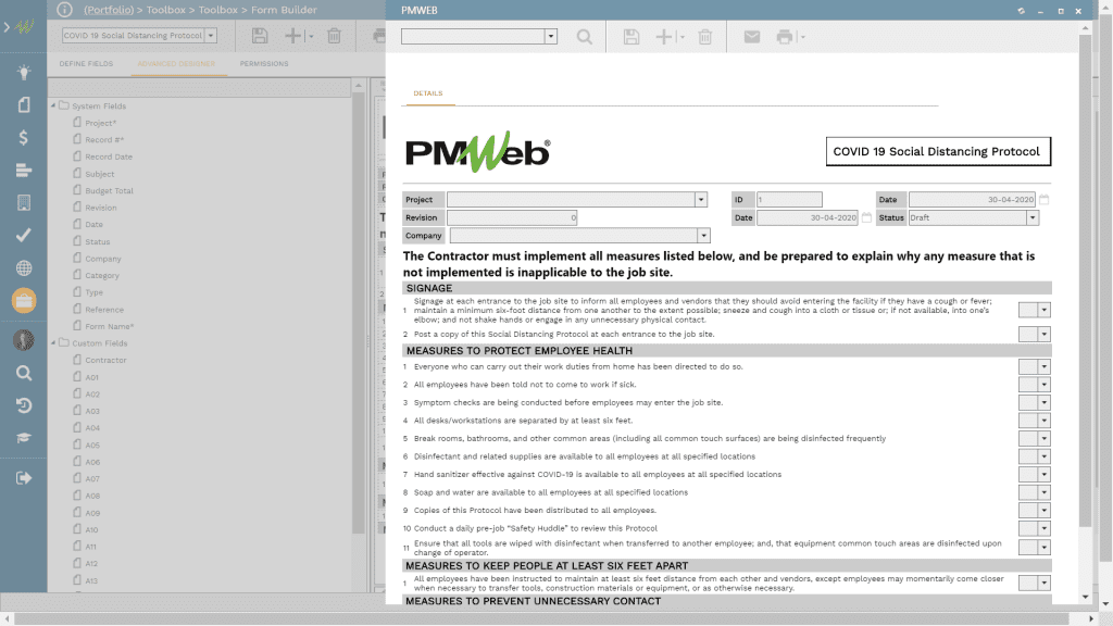 Using Checklists to Ensure a Comprehensive Implementation of Social Distancing Protocols on Construction Sites