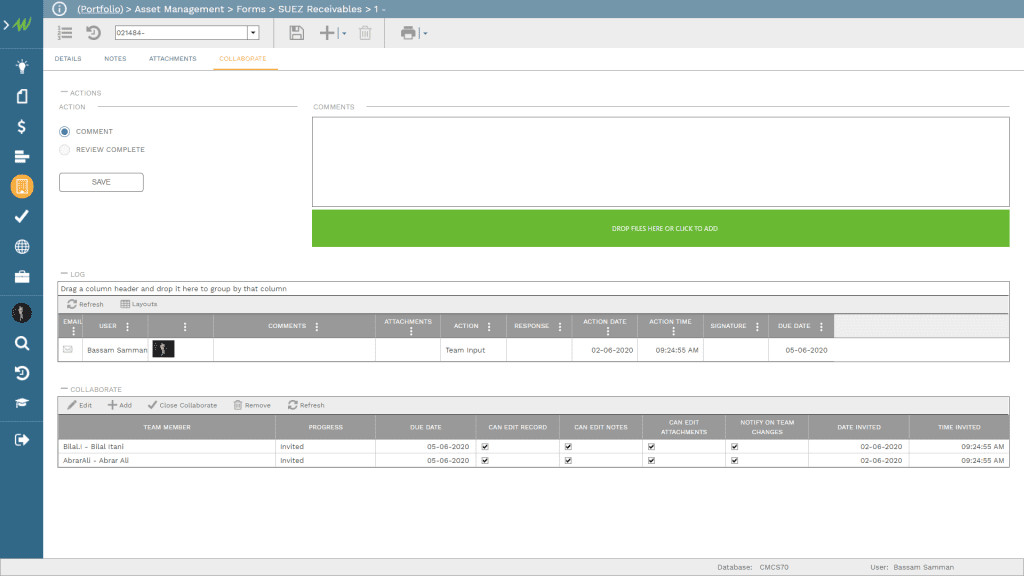 PMWeb 7 Asset Managment Forms SUEZ Receivables 