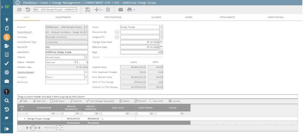 Tracking Additional Design Scope for the Real Estate Development Commercial Performance Dashboard