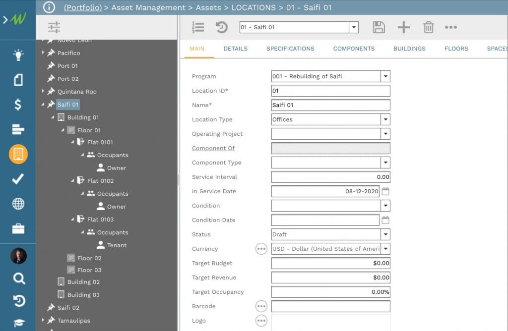 PMWeb 7 Asset Management Locations 