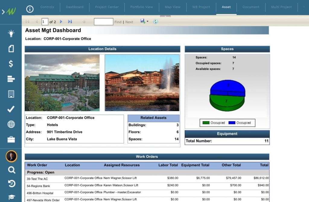 PMWeb 7 Home Asset Management Dashboard Damage Assessment