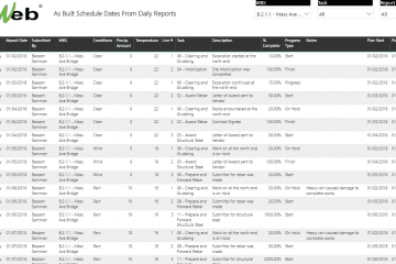 As-Built Schedules