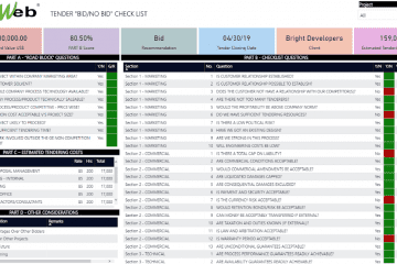 PMWeb 7 Tender Bid/no Bid Checklist