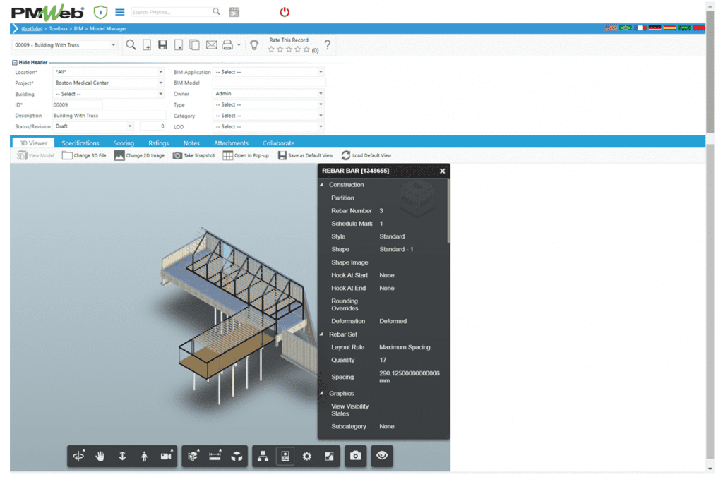 PMWeb 7 Toolbox BIM Model Manager 