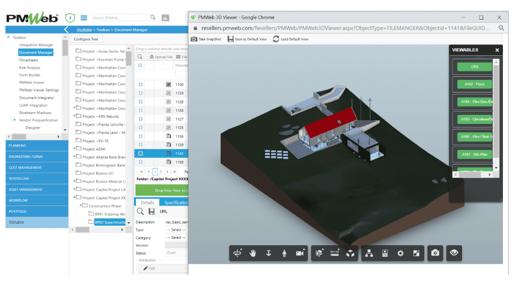 PMWeb 7 Toolbox Document Manager 3D View 