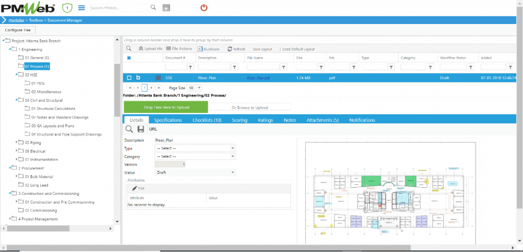 PMWeb 7 Toolbox Document Manager 