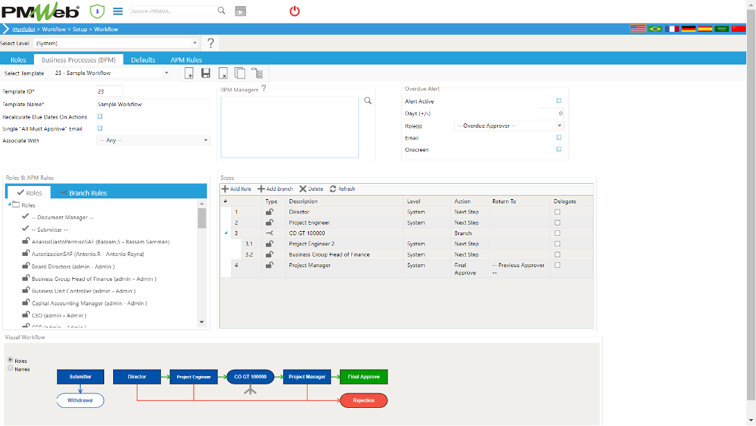 PMWeb 7 Workflow Setup Workflow Business Processes (BPM)