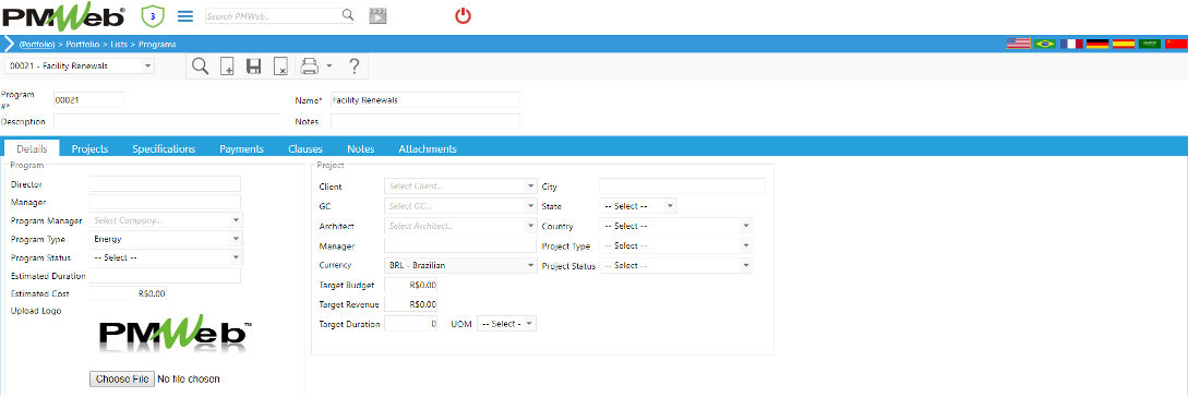 PMWeb 7 Portfolio Lists Program Details 