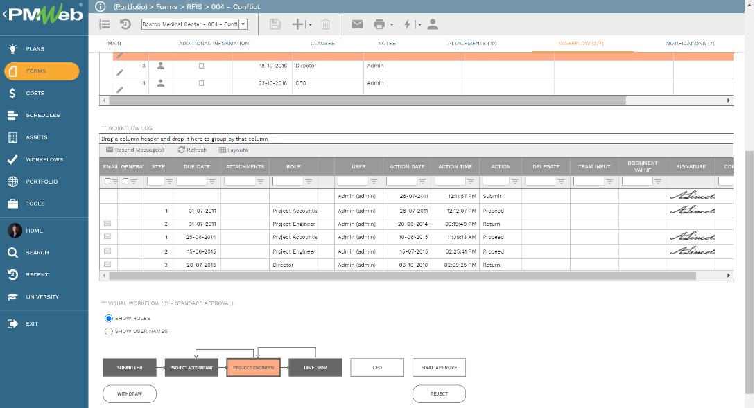 PMWeb 7 Forms Conflict Workflow 