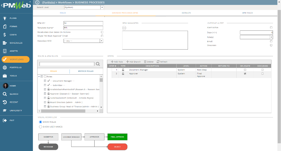 PMWeb 7 Workflow Business Processes Business Processes (BPM)