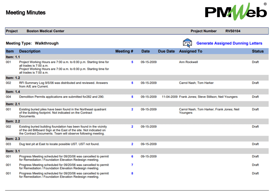 PMWeb 7 Meeting Minutes