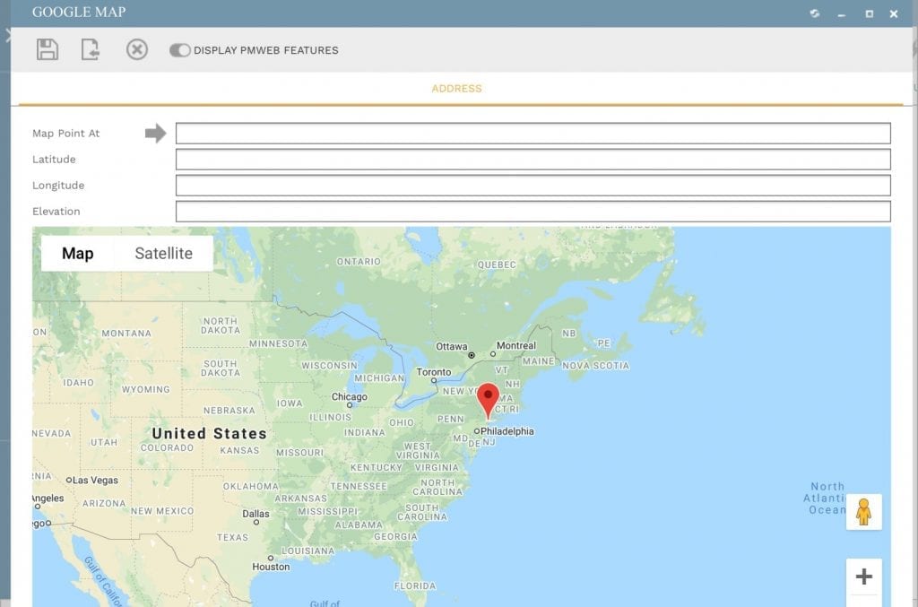 PMWeb 7 Asset Management Locations Google Map 