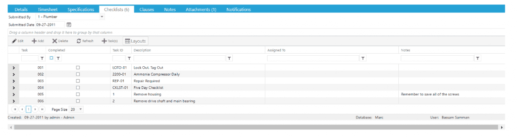 PMWeb 7 Checklist 