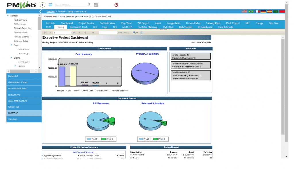 PMWeb 7 Portfolio Setup Generating 