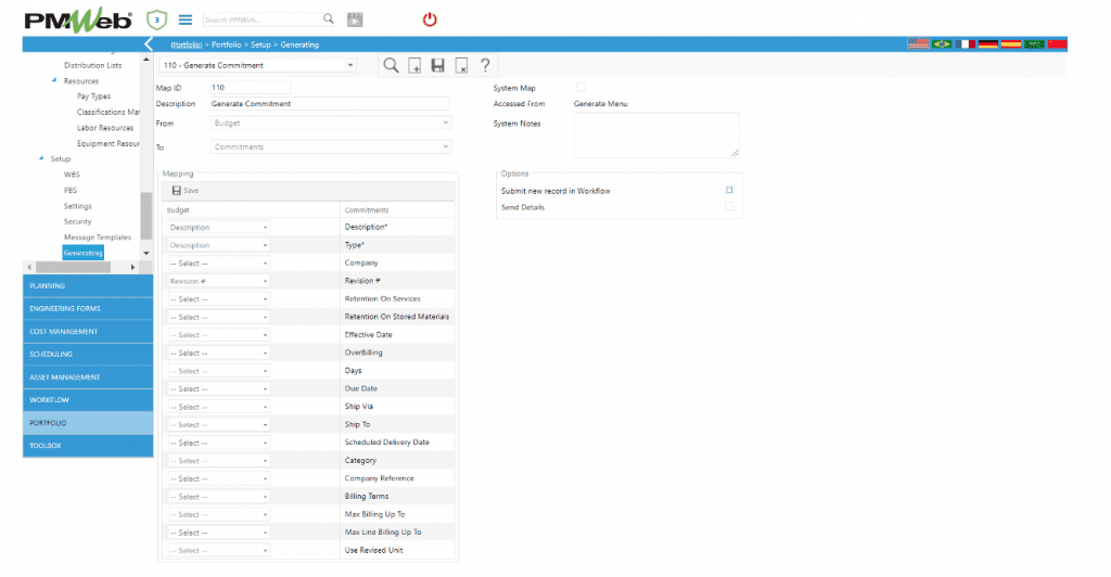 PMWeb 7 Portfolio Setup Generating 