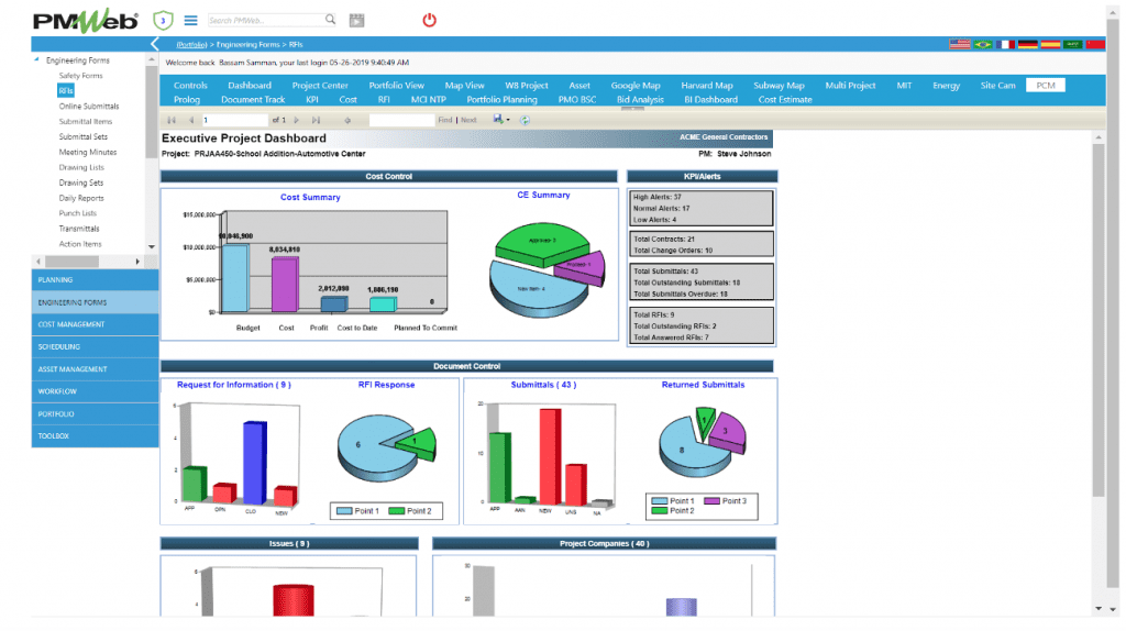 PMWeb 7 Engineering Forms RFIs