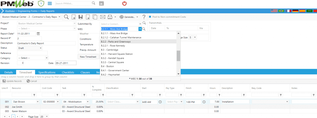 As-Built Schedules