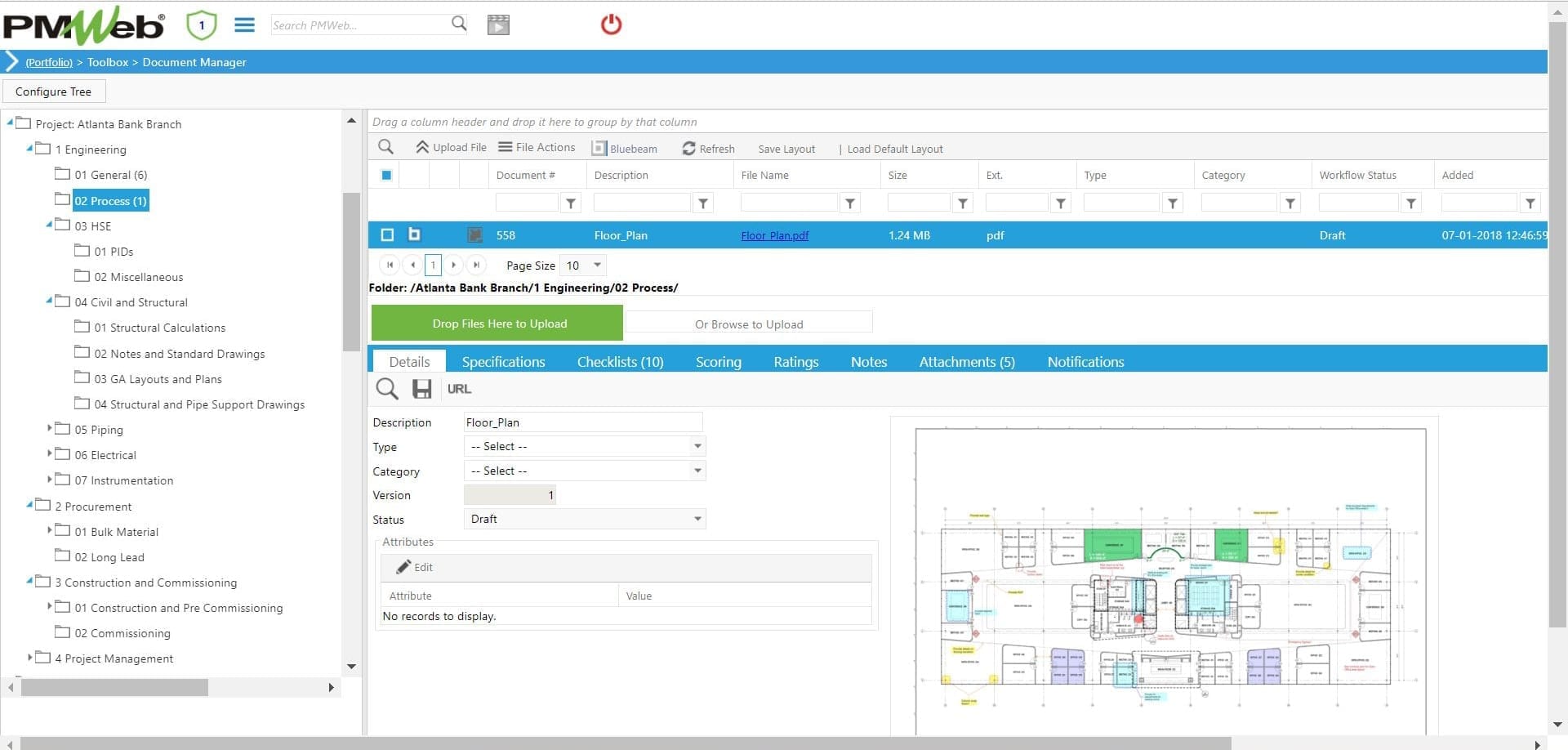 PMWeb 7 Toolbox Document Manager 