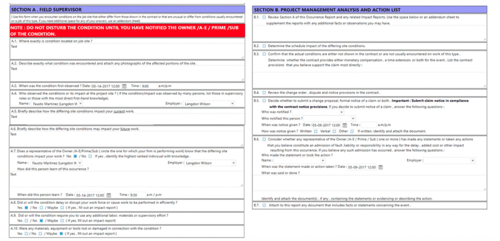 PMWeb 7 Section A Field Supervisor  Section B Project Managment Analysis and Action List 