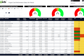 PMWeb 7 Project Cost Performance Status per Period