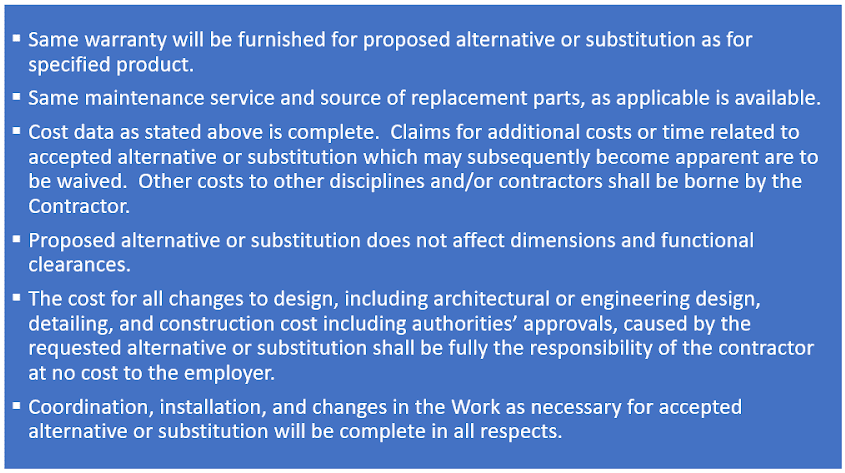 PMWeb 7 Substitution or Alternative  Contract Agreement