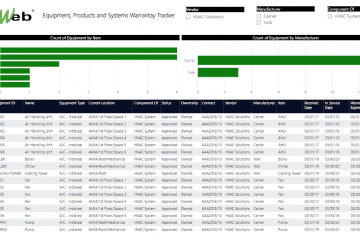 PMWeb 7 Equipment, Products and Systems Warranty Tracker