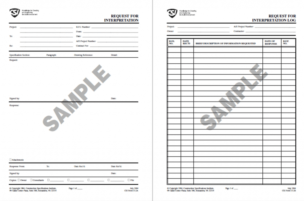 PMWeb 7 Engineering Forms RFIs