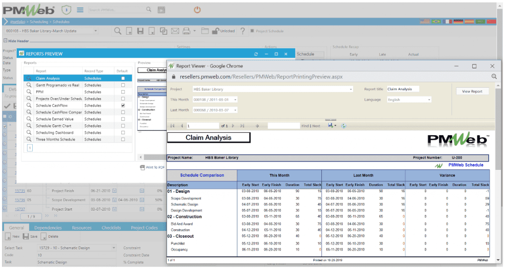 PMWeb 7 Scheduling Schedules Reports Review Report Viewer 