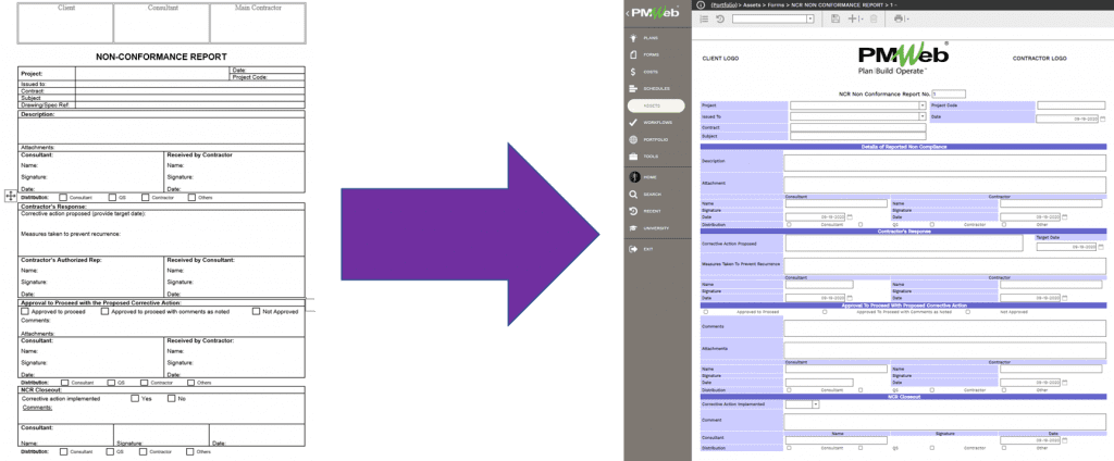 Digitize Project Communication Templates and Registers