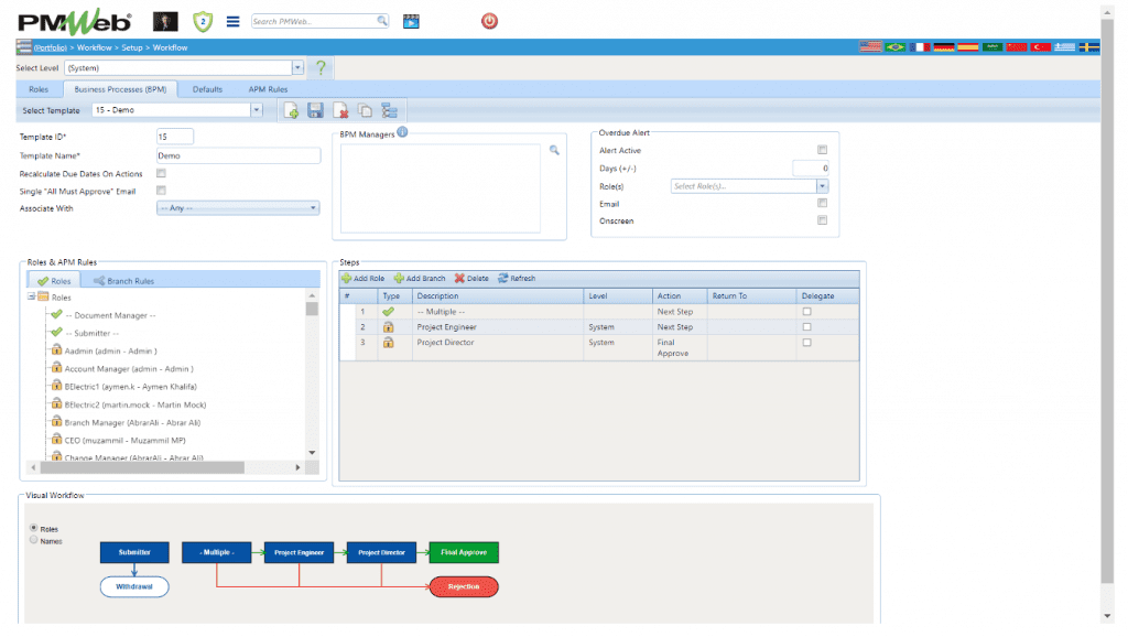 PMWeb 7 Workflow Setup