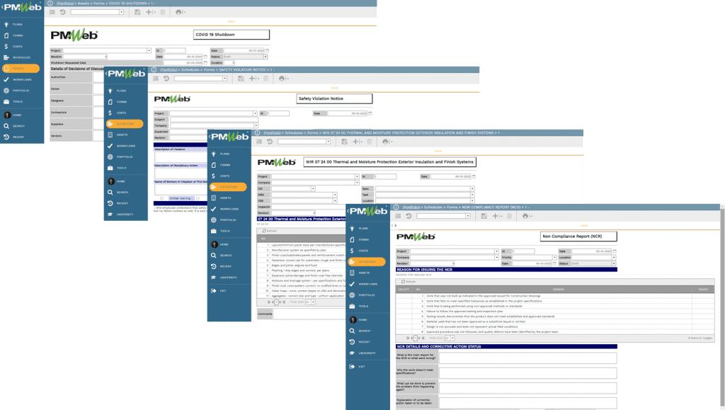 PMWeb 7 Assets Schedule 