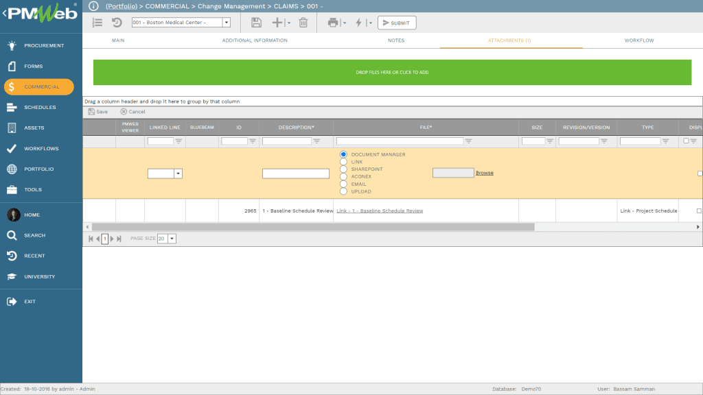 PMWeb 7 Commercial Change Managment Claims 