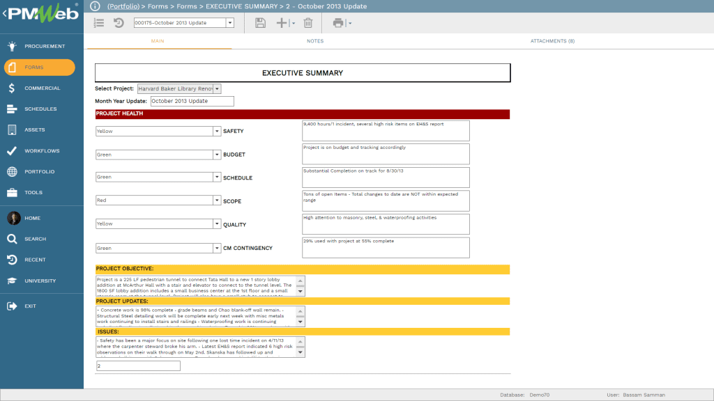 PMWeb 7 Forms Executive Summary 