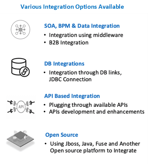 Various Integration Option Available for Enterprise Resource Planning