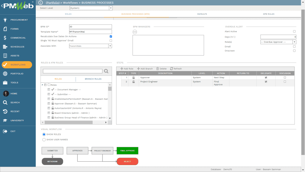 PMWeb 7 Workflow Business Processes 