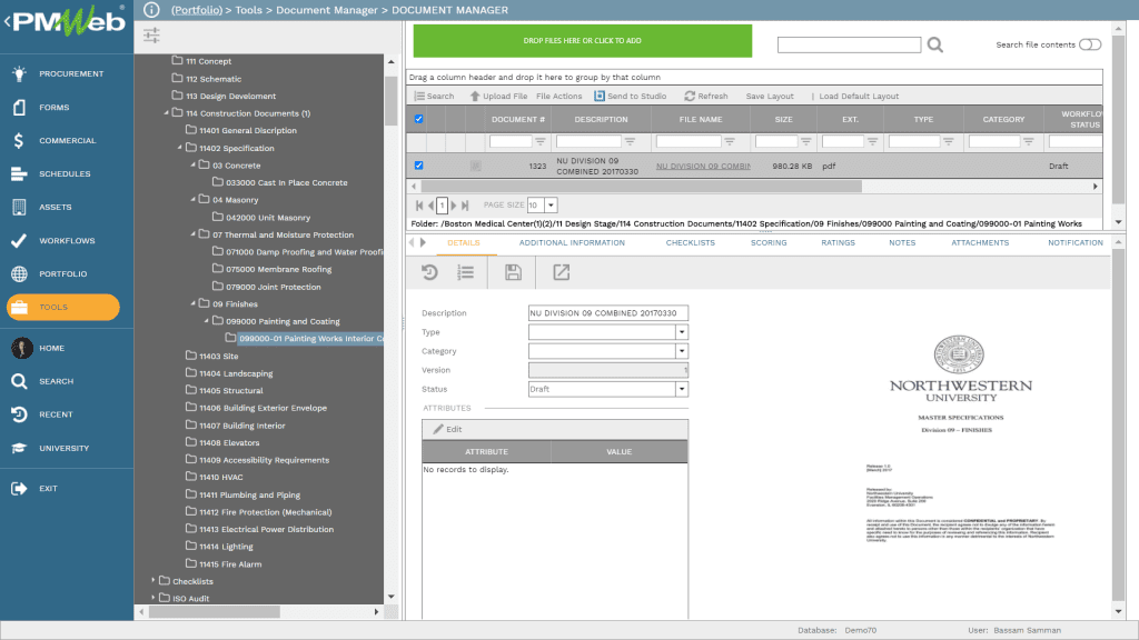 PMWeb 7 Tools Document Manager 