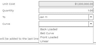 PMWeb Cash Flow Curve