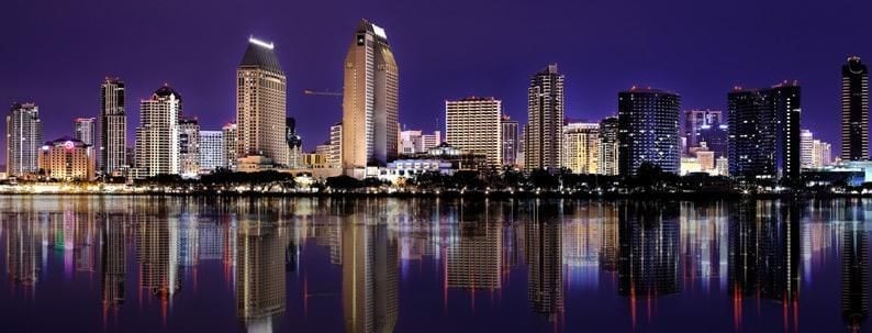 the city of san Diego by Night 