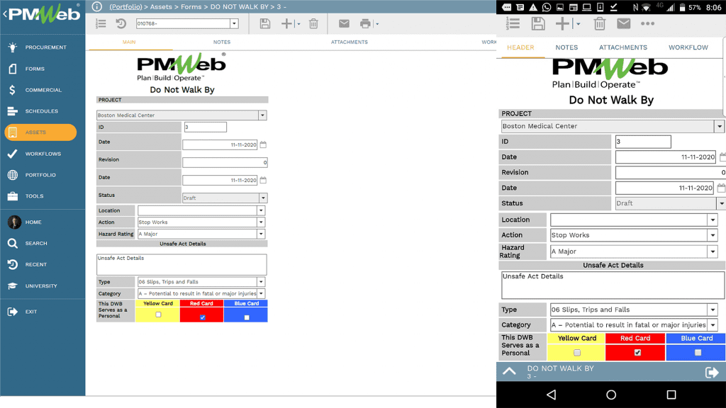 PMWeb 7 Assets Forms 