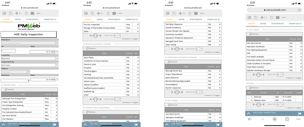 HSE Inspection Checklists