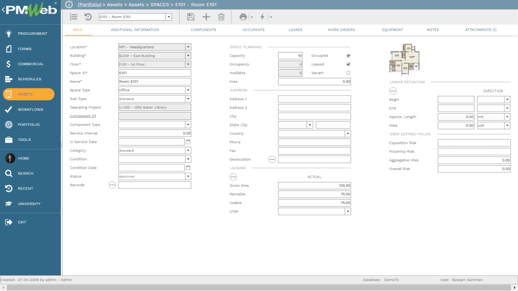 PMWeb 7 Assest Spaces