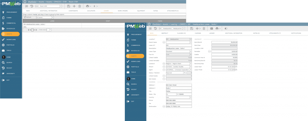 PMWeb 7 Assest Spaces