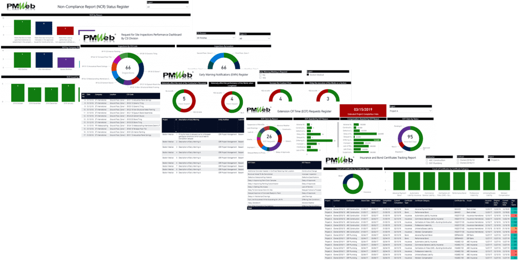 PMWeb 7 Non compliance Report (NCR) Status Register 