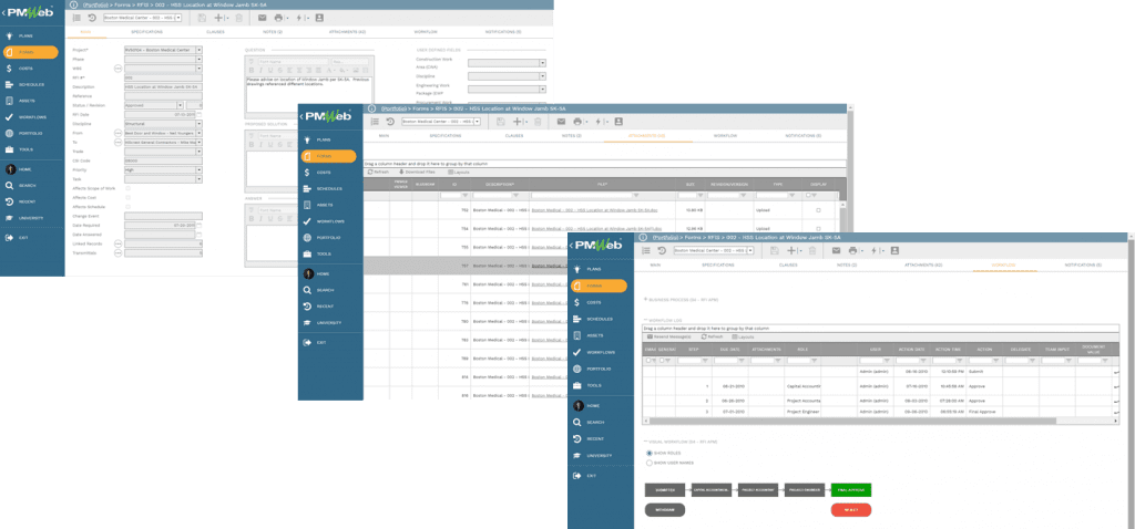 PMWeb 7 Forms for Department Reporting