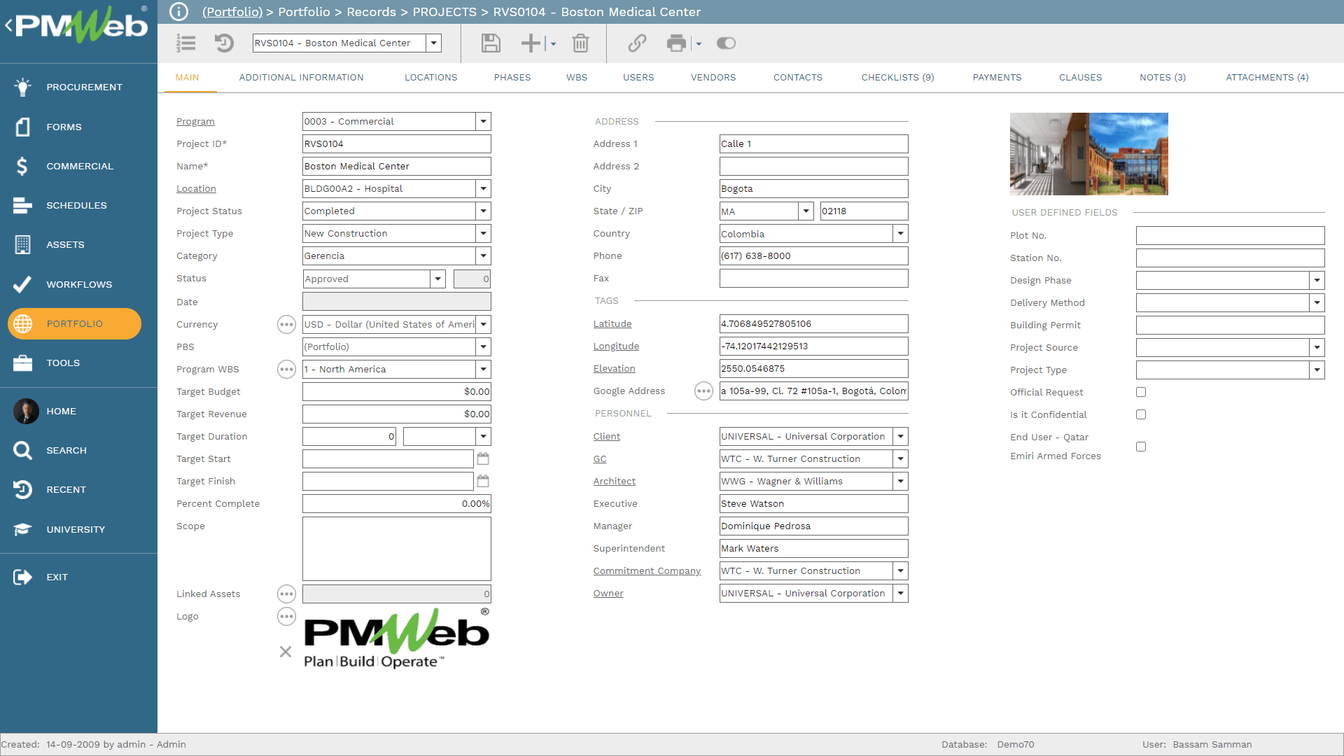 PMWeb Portfolio Records